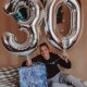 Фольгированный шар с гелием цифра "6" купить с доставкой в Санкт-Петербурге